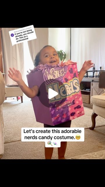 Jen Watson | Cleaning, Organizing, Home Tips & more. on Instagram: "Our DIY nerds candy costume.🤓👻🎃🍬🍭
.
A box, posterboard, construction paper + your imagination is all that’s needed to create this adorable DIY @nerdscandy costume.🥰🧡
.
.
.
.
.
.
.
.
.
.
.
.
.
.
.

#nerdscandy #costumeideas #halloweencostume #diyhalloween #diycostume #diyhalloweencostumes #costumes #halloween #trickortreat #halloweencostumes #halloweencostumeideas #cute #adorable #toddlercostume" Nerds Candy Costume, Candy Costume Diy, Candy Costume, Organizing Home, Nerds Candy, Candy Costumes, Home Tips, Costume Diy, Toddler Costumes