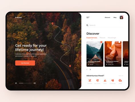 Travel Website Design, Desain Editorial, Travel Website, Travel App, App Ui Design, Service Trip, Web Layout, Graphics Inspiration, User Interface Design