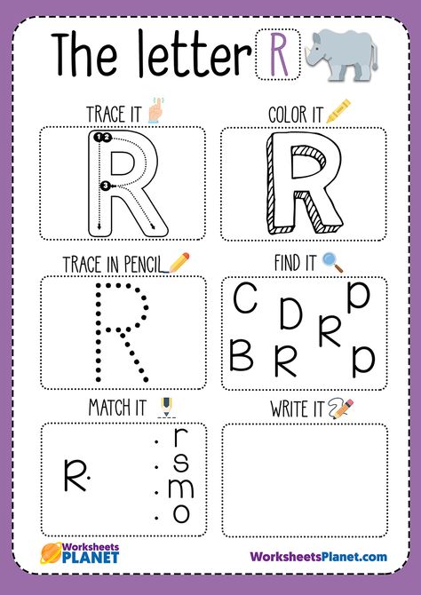 Letter R Worksheets Preschool, R Worksheet, Letter R Activities, Writing Activities For Preschoolers, Anniversary Letter, Alphabet Letter Worksheets, Cursive Handwriting Worksheets, Homeschool Preschool Activities, Free Printable Letters