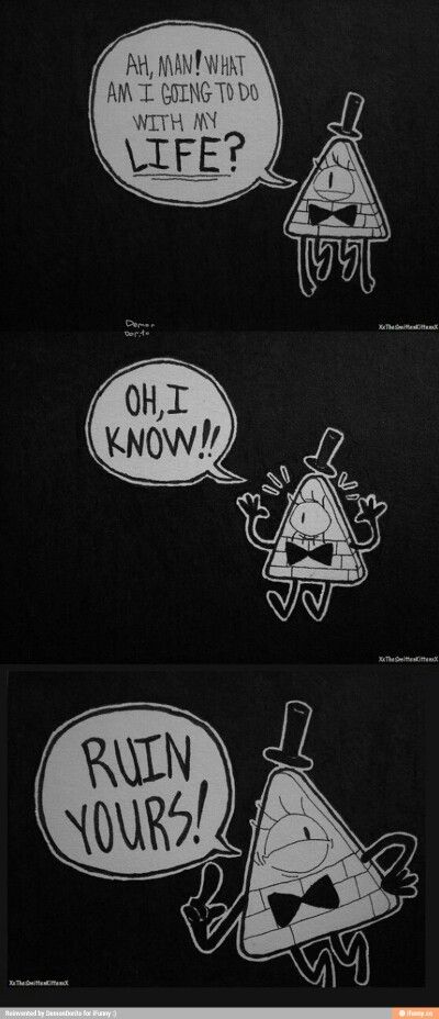 Bill Cypher, Monster Falls, Gravity Falls Bill Cipher, Fall Memes, Gravity Falls Funny, Gravity Falls Au, Gravity Falls Bill, Gravity Falls Fan Art, Gravity Falls Comics