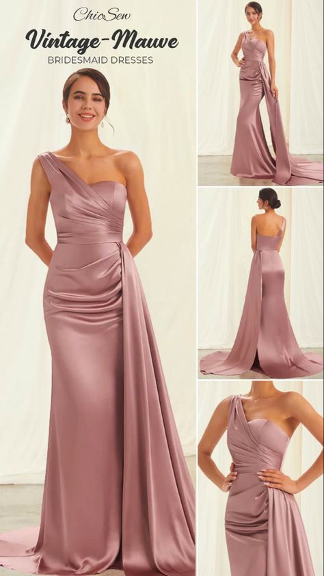 Bridesmaid Satin, Bridesmaid Dresses Long Chiffon, Bridesmaids Dress Inspiration, Custom Bridesmaid Dress, Gowns Dresses Elegant, Maid Of Honour Dresses, 파티 드레스, Bridesmaid Dress Styles, Evening Gowns Elegant