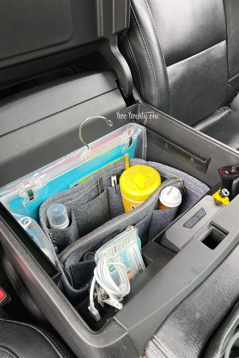 Center Console Organization Car, Center Console Organization, Car Organization Hacks, Car Organization Diy, Organization Hacks Diy, Sports Games For Kids, Car Console, Car Organization, Mom Car