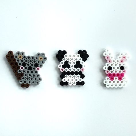 Perler Bead Designs, Patterns and Ideas • Color Made Happy Perler Beads Ideas Cute Animals, Perler Beads Owl, Simple Perler Beads, Small Perler Ideas, Small Pearler Bead Ideas, Dog Perler Bead Patterns, Tiny Perler Bead Patterns, Peeler Bead Ideas, Small Perler Beads Ideas