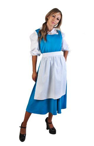 Adult Blue Beauty & the Beast Costume (Size: Standard 8-12) Plus Size Disney Costumes, The Beast Costume, Modest Halloween Costumes, Belle Halloween, Peasant Costume, Beauty And The Beast Costume, Belle Cosplay, Beast Costume, Book Character Costumes