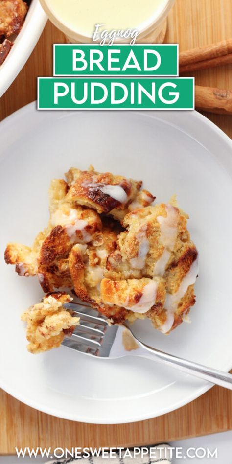 Say hello to your new holiday favorite: Eggnog Bread Pudding! This recipe is all about giving a second life to those day old cinnamon rolls, infusing them with the creamy, spiced goodness of eggnog. It's a cozy, festive dish that's perfect for chilly evenings and holiday gatherings! Eggnog Desserts Easy, Crockpot Bread Pudding, Crock Pot Bread Pudding, Slow Cooker Bread Pudding, Eggnog Bread Pudding, Traditional Bread Pudding, Eggnog Bread, Eggnog Dessert, Crock Pot Bread