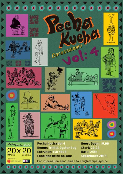 Pecha Kucha Vol 4 done by Tino Tairo (drawing and graphic design) Pecha Kucha, Oyster Bay, Graphic Design, Drawings, Quick Saves, Design