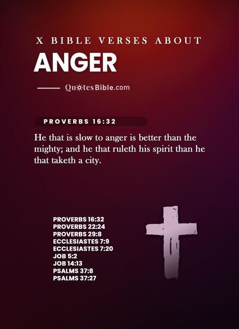 Discover the best Bible verses about anger and how to overcome it with this inspirational collection of scripture! Use this pin to gain insight into how God wants us to handle our anger and find peace and understanding. #Anger #verses Bible Verses For Anger, Anger Bible Verses, Control Temper, Bible Verses About Anger, Managing Anger, Scriptures Quotes, Verses In The Bible, Verses From The Bible, Powerful Verses