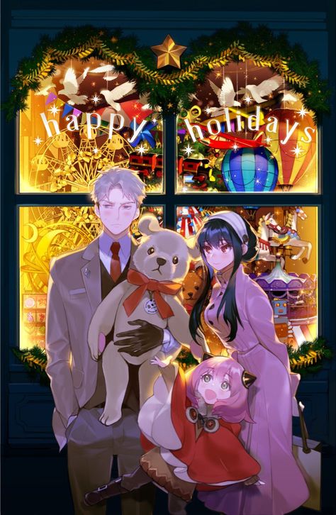 Best Wallpaper Hd, Anime Christmas, Anime Family, Spy X Family, Family Art, Christmas Wallpaper, Winter Scenes, Christmas Art, Anime Love