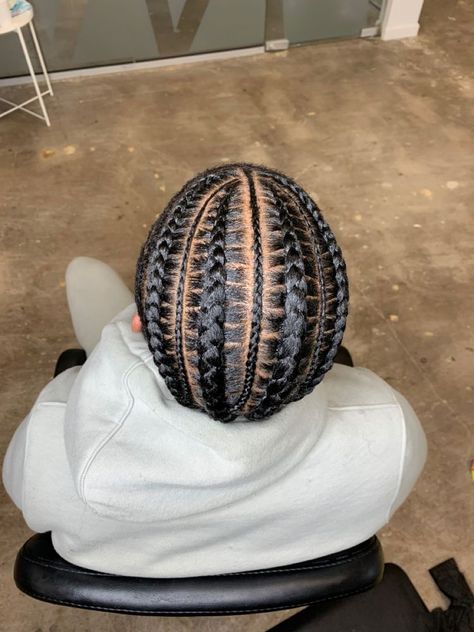 All Back Braid Styles For Men, Stitch Braids With Mini Braids, Cornrow Outfits Men, Stitch Braids Male, Hair Braiding Styles For Men, Stitch Braids Men Black, Male Cornrow Styles For Men With Fade, Guy Cornrows Braids, Cornrow Ideas Men