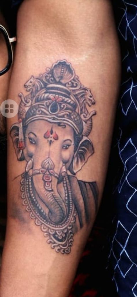 Bappa Tattoo Design, Bappa Tattoo, Ganpati Tattoo, Tattoo Design Hand, Ganesha Tattoo, Ganpati Bappa, Ganesha, Tattoo Design, Sleeve Tattoos