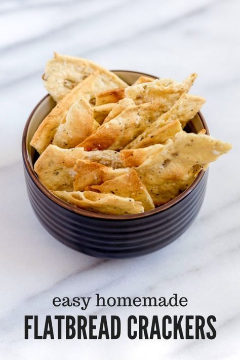 Crispy Flatbread Recipes, Recipe For Crackers, Artisan Crackers Recipe, Mediterranean Crackers, Water Crackers Recipe, Simple Cracker Recipe, Making Crackers, Seeded Crackers, Flatbread Crackers