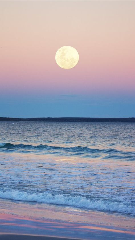 The nearly full moon rising over Jervis Bay  Austr... #nature #outdoors #water #space #astronomy #Outerspace #night Full Moon Pictures, Full Moon In Libra, Moon Beach, Moon In Aquarius, Full Moon Rising, Water Spirit, Sunset Images, Moon Images, Full Moon Ritual