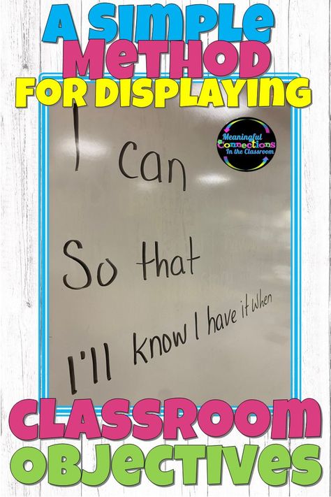 Posting daily classroom objectives is an important part of instruction. Letting students know what to expect is an important part of every lesson, and the format described in this blog post will up-level your planning! Classroom Objectives, Upper Elementary Activities, Daily Objectives, Classroom Hacks, Third Grade Reading, Middle School Reading, First Grade Reading, Teacher Inspiration, Meaningful Connections