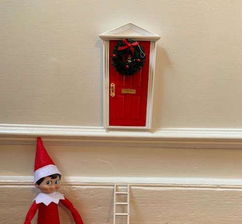 Elf On The Shelf Door Ideas, Elf On Shelf Door, Elf On The Shelf Door, Elf On The Shelf Arrival, Shelf Door, Elf On Shelf, Elf Arrival, Elf Door, Door Wraps