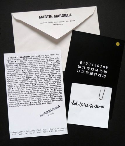 Fashion Invitation Design, Margiela Packaging, Margiela Invitation, Fashion Event Invitation, Fashion Invitation, Fashion Show Invitation, Invite Design, Graphics Layout, 카드 디자인