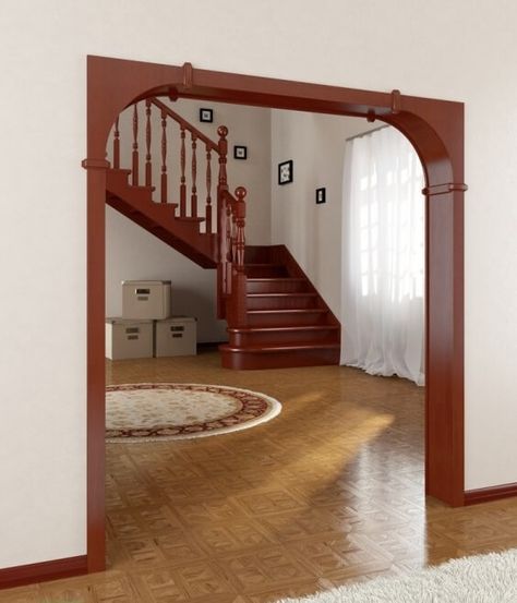 Fantastic Door Entrance Decorating Ideas That'll Give Your Guests A Warm Welcome - Engineering Discoveries Arch Designs For Hall, Black Moulding, College Wall Decor, Entrance Arch, Arch Designs, Beautiful Front Doors, New Classic Furniture, House Interior Design Styles, Wooden Main Door Design