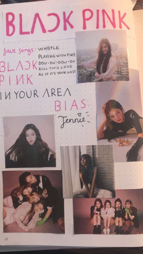 Blackpink Diary Ideas, Blackpink Journal Ideas, Blackpink Diary, Aesthetic Cutouts, Blackpink Journal, Blackpink Debut, Pink Notebook, Easy Mandala Drawing, Blink Book