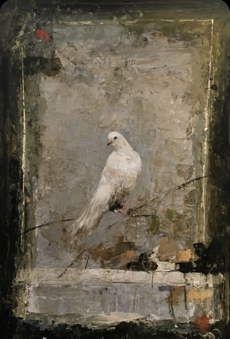 Encaustic Art, 수채화 그림, Art Et Illustration, White Bird, Birds Painting, Bird Art, Animal Paintings, Painting Inspiration, Painting & Drawing