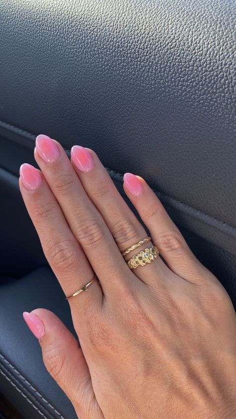 Almond Nails Aura Design, Nails Summer Basic, Cute Basic Summer Nails, Aura Nails With French Tips, Nail Ideas Aura, Pink Aura Nails Almond, Aura Nail Designs Almond, Aura Nails French Tip, Winter Aura Nails