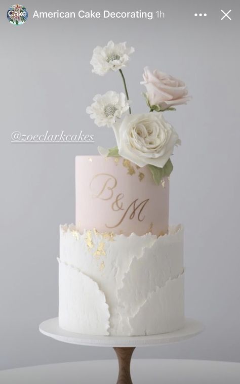 Engagement Cakes Elegant, Engagement Cake Ideas Elegant, Pink Fondant Cake, Engagement Cake Designs, Wedding Fondant Cake, Luxury Wedding Cake Design, Wedding Cake Designs Elegant, Pastel Wedding Cakes, Geometric Cake