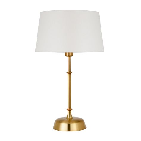 Suissa Table Lamp in Brass — Pier 1 Led Bedside Table, Gold Metal Table, Industrial Style Table, Tall Table Lamps, Metal Table Lamp, Cfl Bulbs, Table Metal, Coastal Farmhouse, Brass Table