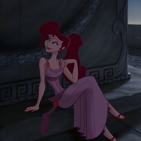 From animated Disney film, “Hercules” (1997). Meg Hercules Wallpaper, Megara Hercules Aesthetic, Meg Hercules Aesthetic, Meg From Hercules, Ali Core, Hercules Meg, Hercules Costume, Hercules Muses, Hercules Megara