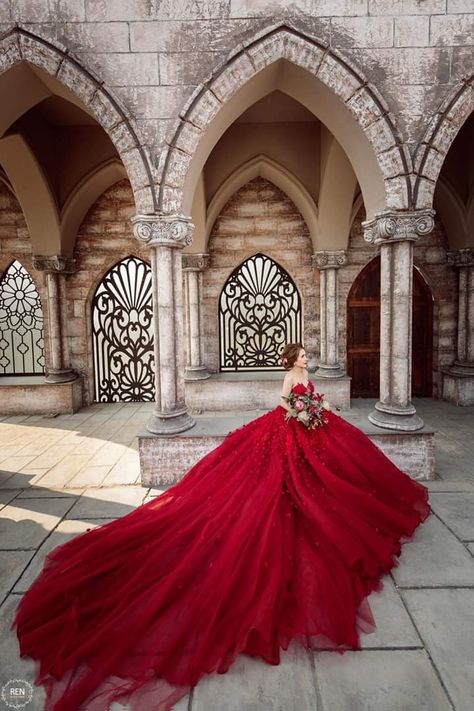 Different Types Of Wedding Dresses, Types Of Wedding Dresses, Right Wedding Dress, Burgundy Red Wedding, Weird Colors, Flower Prom Dress, Wedding Dress Types, Red Wedding Theme, Cinderella Dress