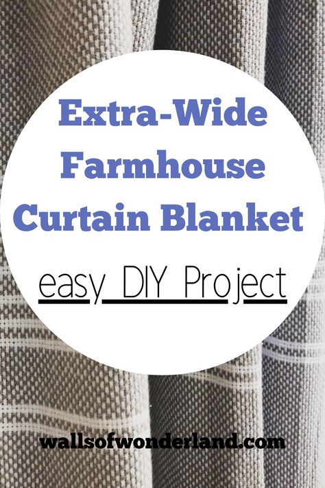 After not being able to find an afforable curtain panel for my sliding glass door window, I decided to make my own...out of a blanket. Check out my super-easy diy curtain tutorial in which I share the no-effort way I made a lightweight cotton blanket into an extra wide curtain to fit my sliding glass door window. #diy #diycurtain #diyhomedecor #diycurtains #diycurtainsnosew #diycurtainideas #diycurtainsideas #dropclothcurtains #dropclothcurtainsdiy #curtainideas #curtainslivingroom #easycurtains Sliding Glass Door Coverings, Sliding Glass Door Window Treatments, Glass Door Coverings, Kitchen Sliding Doors, Window Diy, Extra Wide Curtains, Sliding Glass Door Curtains, Sliding Glass Door Window, Sliding Door Window Treatments