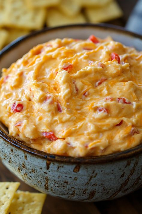 Southern Pimento Cheese - An Organized Chaos Southern Pimento Cheese, Pimento Cheese Dip, Homemade Pimento Cheese, Pimento Cheese Sandwiches, Pimento Cheese Spread, Pimento Cheese Recipes, White Chocolate Bark, Burger Toppings, Comfort Food Southern