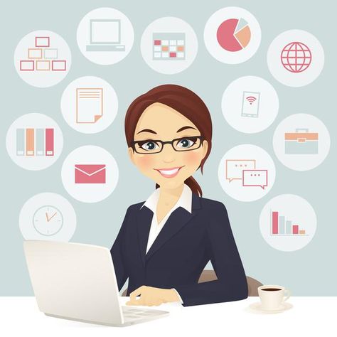 Teacher Cartoon, Admin Assistant, Office Assistant, Administrative Assistant, Career Counseling, Virtual Assistant Services, Virtual Assistant, Online Classes, Business Growth