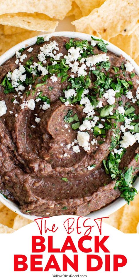 Black Bean Dip Recipe, Bean Dip Recipe, The Defined Dish, Defined Dish, Bean Dip Recipes, Black Bean Dip, Dip Recipes Easy, Bean Dip, Appetizers And Dips