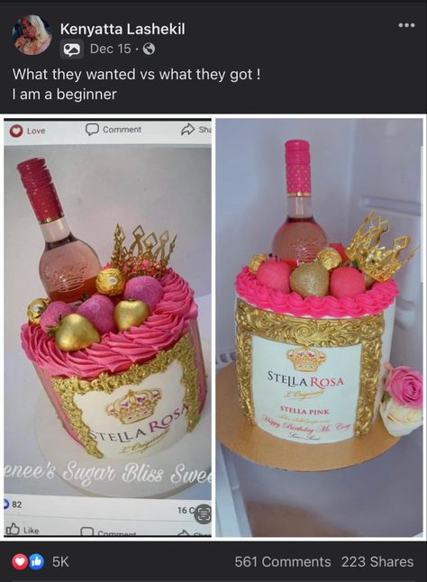 35th Birthday Cakes Woman, Stella Rosa Cake Ideas, Stella Rose Cake, 32 Birthday For Women Ideas Theme, 37th Birthday Party Ideas For Women, 44 Birthday Cake, 38th Birthday Cake, 32 Birthday For Women Ideas, Stella Rose Wine