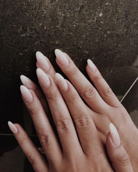 Ombre Nails: 25+ Designs And Nail Colors To For Inspiration | Long Almond Nails, Home Manicure, Nagellack Trends, Fall Nail Trends, Almond Nails Designs, Manicure Ideas, Nails Manicure, Fall Nail Colors, Oval Nails