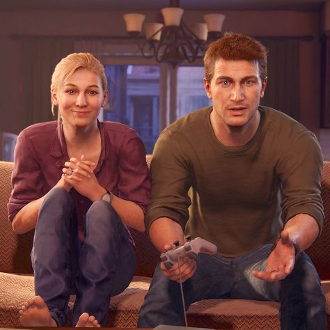 Uncharted 4: A Thief's End Elena Fisher & Nathan Drake icon Elena Fisher, Drake Funny, Uncharted Game, A Thief's End, Uncharted 4, Nathan Drake, Dog Games, V Games, Childhood Games