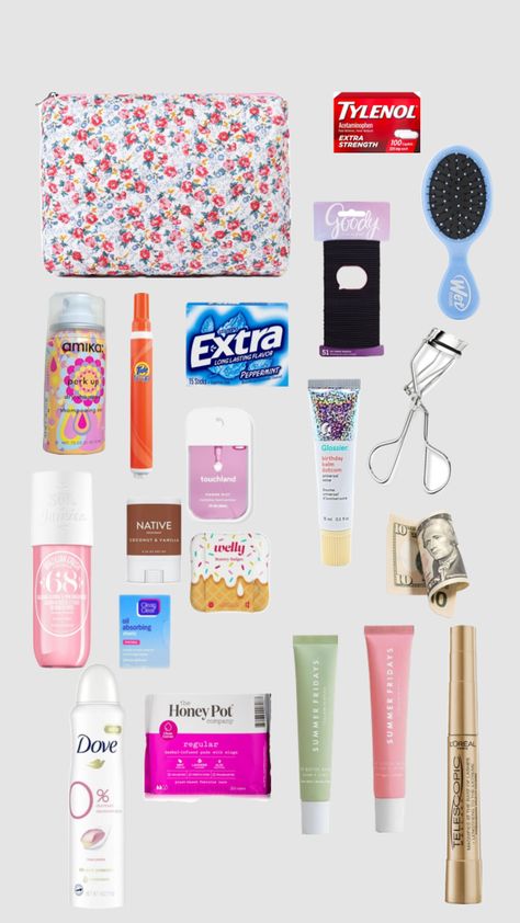 teen emergency kit! Kit For School, Emergency Kit For Girls, School Bag Essentials, Emergency Bag, Balm Dotcom, Honey Pot, School Essentials, Emergency Kit, Essential Bag