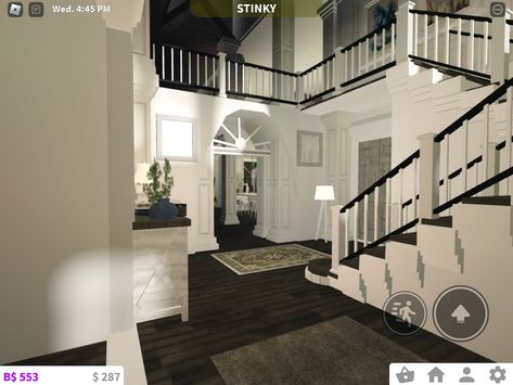 Entry Way Ideas Bloxburg, Bloxburg Entryway, Bloxburg Entrance, Bloxburg Entryway Ideas, Bloxburg Entrance Ideas, Modern Mansion Interior, Blocksburg Room Ideas￼, House Plans With Pictures, Bloxburg Houses