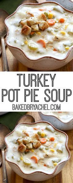 Slow Cooker Turkey Soup, Turkey Pot Pie Soup, Leftover Turkey Soup, Turkey Pie, Leftover Thanksgiving, Turkey Soup Recipe, Thanksgiving Leftover Recipes, Turkey Pot, Chicken Pot Pie Soup