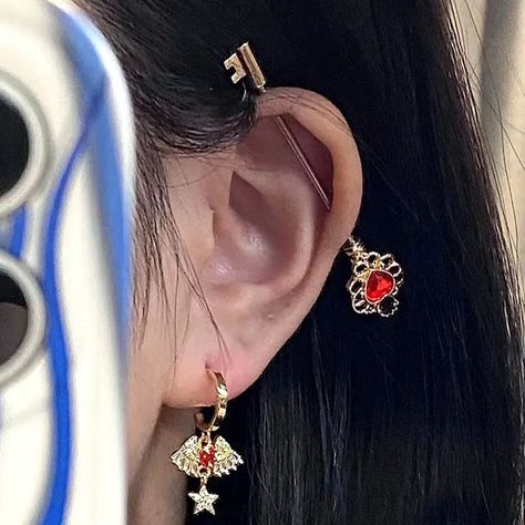 Look what I found on AliExpress Bar Industrial, Industrial Earrings, Earrings Cartilage, Industrial Piercing, Cartilage Earrings, Helix, Body Jewelry, Ear Cuff, Piercings