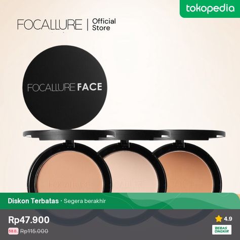 FOCALLURE Oil-control Pressed Powder-Matte Bedak Padat Stay Shine FA16 - #01 - Rp47.900 Pressed Powder, Oil Control, Oil Control Products, Official Store, Make Up, Color