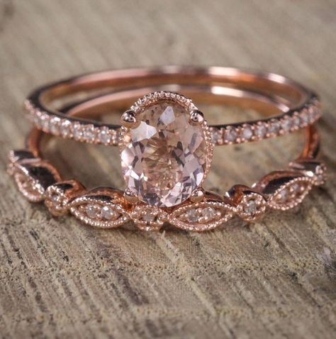 Ring Upgrade, Cheap Wedding Rings, Heart Rose, Morganite Diamond, Bridal Wedding Rings, Sparkly Things, Wedding Rings Rose Gold, Morganite Engagement, Bridal Ring Sets