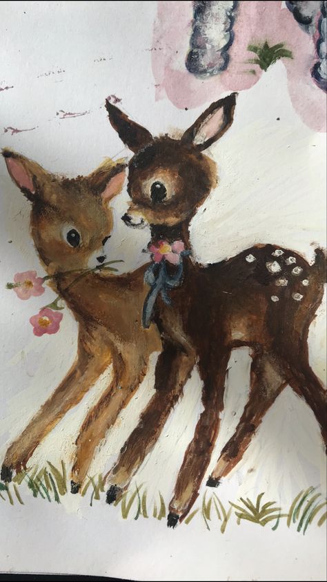 Lavender Paint, Deer Wallpaper, Orange Heart, Cute Paintings, Old Disney, Dessert Decoration, Fairytale Art, Wow Art, Strawberry Cake