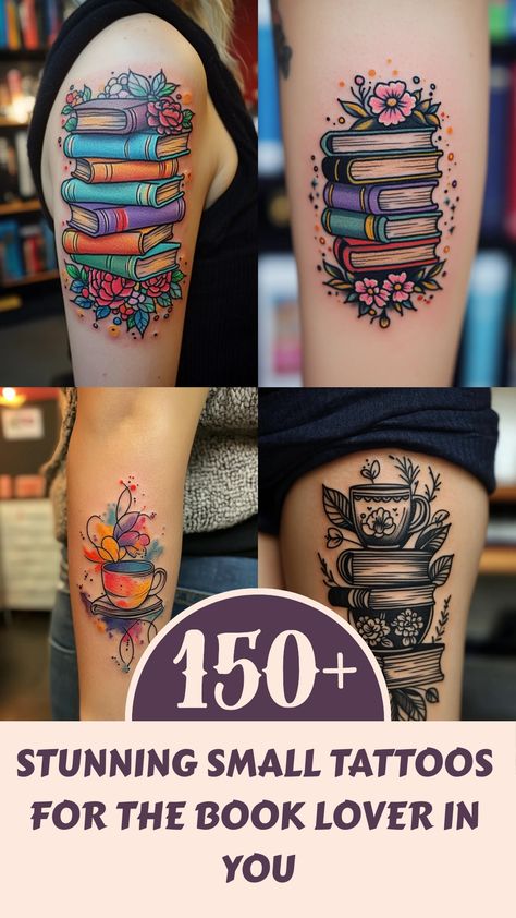 Are you a book lover looking for tattoo inspiration? Dive into the world of literature with these amazing book lover tattoo ideas! Whether you're searching for a small and subtle design or a bold statement piece, we've got you covered. From classic quotes to literary symbols, these tattoos will speak to your soul as a passionate reader. Express your love for books in a creative and meaningful way with a beautiful book lover tattoo. Perfect for women who want to showcase their appreciation for li School Tattoo Ideas, Whimsical Book Tattoo, Book Tattoo Ideas Color, Book Reader Tattoo Ideas, Tattoo Ideas Female Book Lover, Book Worm Tattoo, Stack Of Books Tattoo, Reader Tattoo, Cat Lover Tattoo