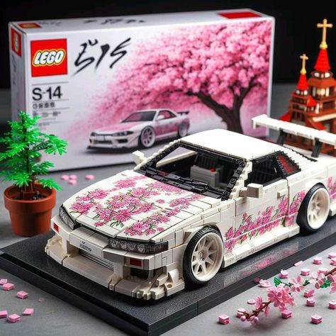 Swag Cartoon Art, Hello Kitty Lego, Lego Room Decor, Nissan S14, Best Lego Sets, Slammed Cars, Serie Bmw, Lego Creative, Lego Room