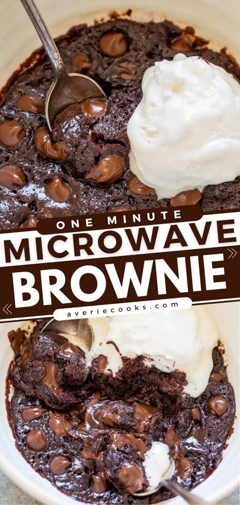 Mug Dessert Recipes, Mug Brownie Recipes, Easy Brownie Recipe, Easy Brownies, Microwave Mug Recipes, Microwave Brownie, Accidentally Vegan, Microwave Dessert, Easy Brownie