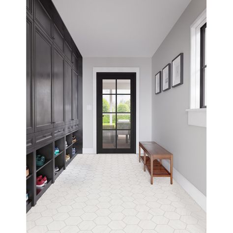 Daltile Perpetuo 8" X 8" Hexagon Porcelain Marble Look Wall & Floor Tile - Wayfair Canada Small Foyer Design, Wood Look Tile Floor, Entry Tile, Bullnose Tile, Stone Look Tile, Hexagonal Mosaic, Encaustic Tile, Wood Look Tile, Slate Tile