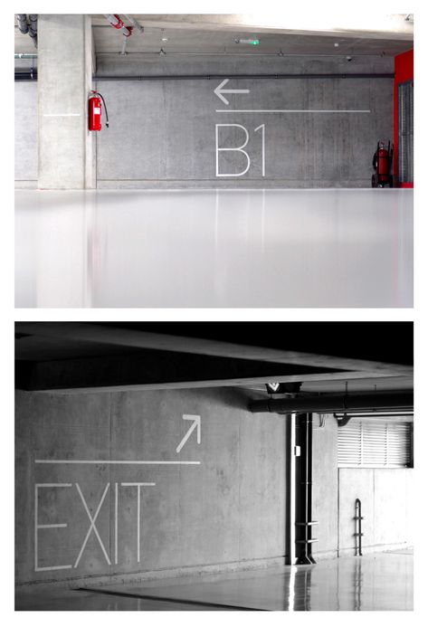 The Oval Signage & Wayfinding Design on Behance Large Signage, Warehouse Exterior Design, Parking Lot Sign, Visual Information, Pavement Design, Kindergarten Interior, Signage Wayfinding, Park Signage, Wayfinding Signage Design