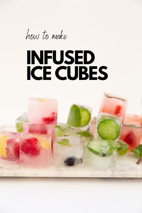 Dress up your cocktails and mocktails with our Infused Ice Cubes Square Ice Cubes, Lime Ice Cubes, Specialty Ice Cubes, Grapefruit Ice Cubes, Big Ice Cubes, Fruit Ice Cubes How To Make, Frozen Ice Cubes Cocktails, Ice Cube With Fruit, Ice Cube Fruit