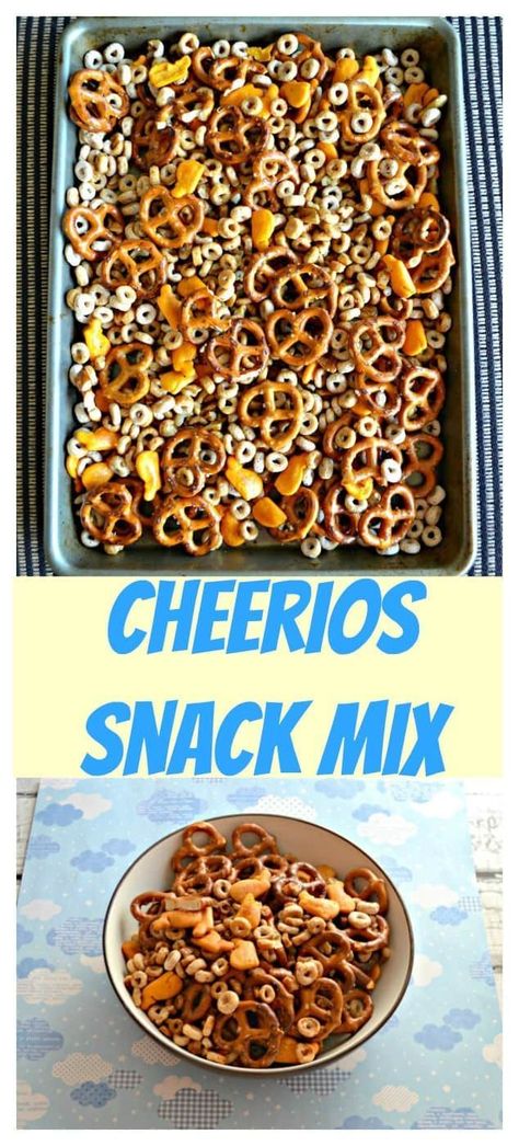 Cheerio Trail Mix Recipe, Cheerios Snack Mix, Cheerios Snacks, Cheerios Recipes, Easy Snack Mix, Party Mix Snacks, Cheerios Cereal, Easy To Make Snacks, Snack Mixes