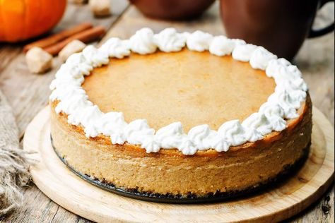 Cheesecake Factory Pumpkin Cheesecake, Double Layer Pumpkin Cheesecake, Layered Pumpkin Cheesecake, Cheesecake Factory Copycat, Pecan Crust, Cheesecake Factory Recipes, Cheesecake Layer, Coconut Dessert, Pumpkin Pie Cheesecake