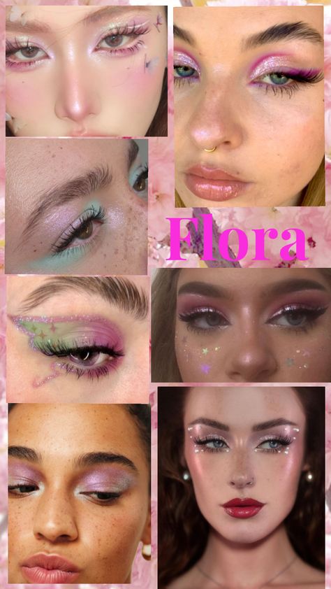 Winx Flora makeup #winxclub #winxflora #makeupinspo #winxmakeup Winx Fairy Makeup, Flora Costume Ideas, Flora Winx Club Makeup Looks, Winx Makeup Flora, Flora Makeup Look, Flora From Winx Club Costume, Colourpop Winx Club, Flora Winx Club Halloween Costume, Flora Winx Club Makeup